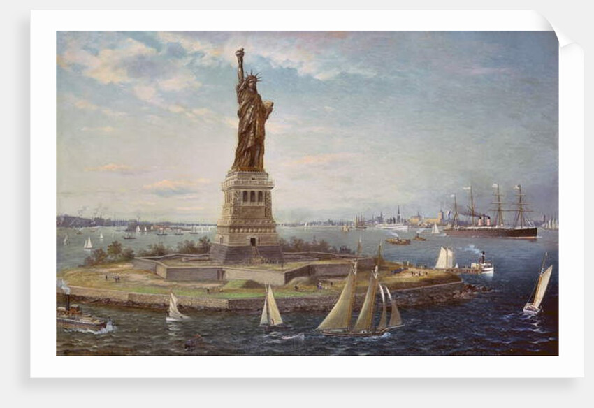 Liberty Island, New York Harbor, 1883 by Fred Pansing