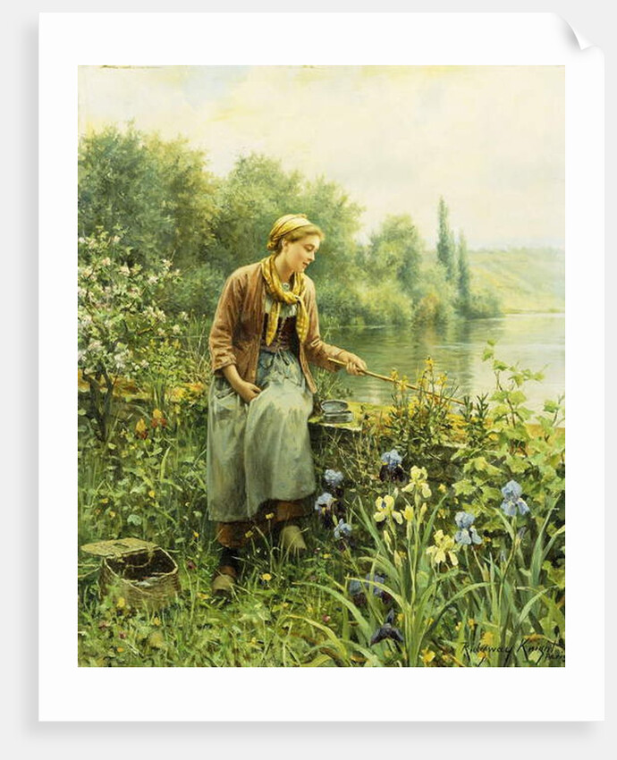 Fishing on a Spring Day by Daniel Ridgway Knight
