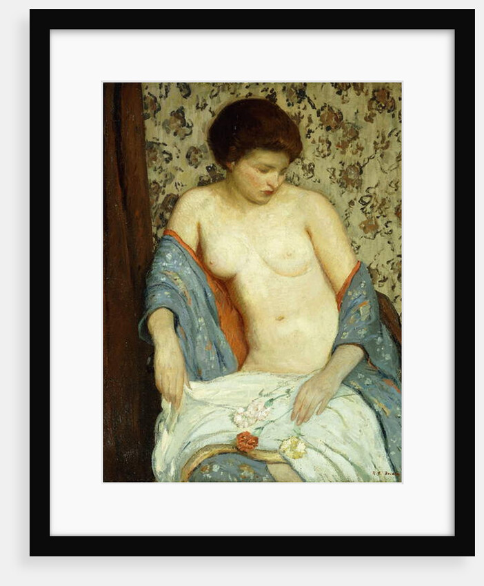 Nude with Blue Kimono by Rae Sloan Bredin