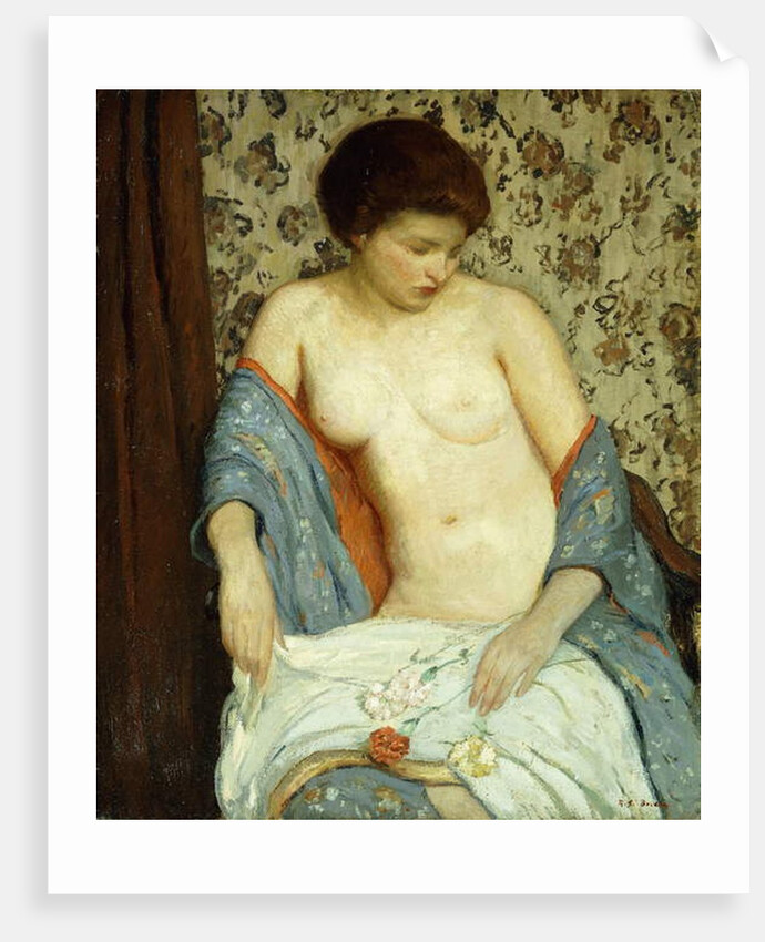 Nude with Blue Kimono by Rae Sloan Bredin