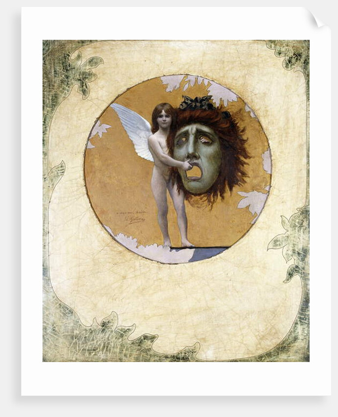 A Putto with a Mask by Jean Leon Gerome