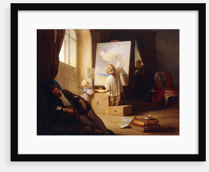 The Sleeping Painter by Josef Danhauser