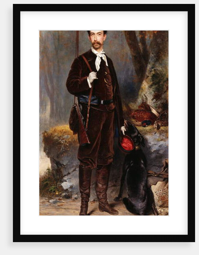 A Huntsman with a Dog, 1876 by Charles Edouard Boutibonne