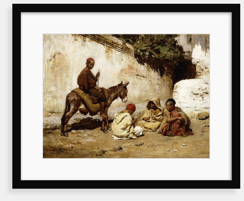 Arab Children playing Cards, 1873 by Frederick Arthur Bridgman