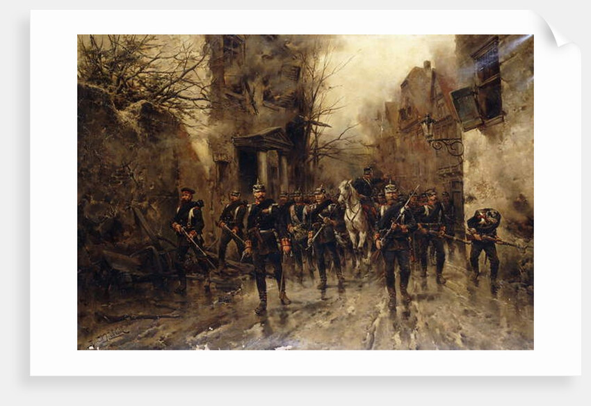 The Second Imperial Prussian Footguard Entering Paris by Hermanus Willem Koekkoek