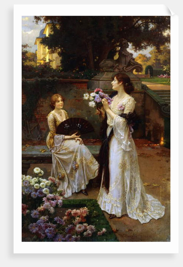 Arranging Flowers by Wilhelm Menzler