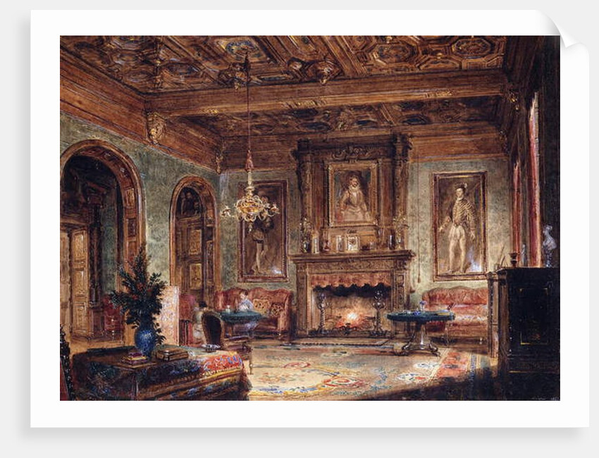 The Salon at the Chateau de Marchais, 1852 by Francois Edme Ricois