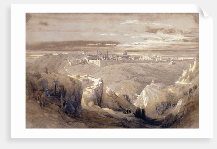 Jerusalem from the Road leading to Bethany by David Roberts