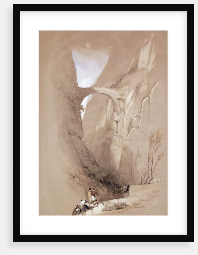 The Triumphal Arch crossing the Ravine leading to Petra, 1839 by David Roberts