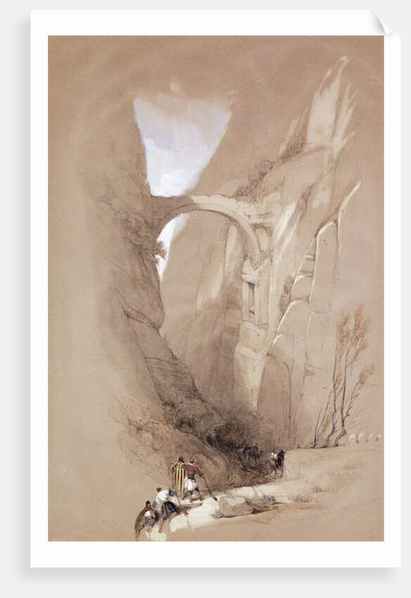 The Triumphal Arch crossing the Ravine leading to Petra, 1839 by David Roberts