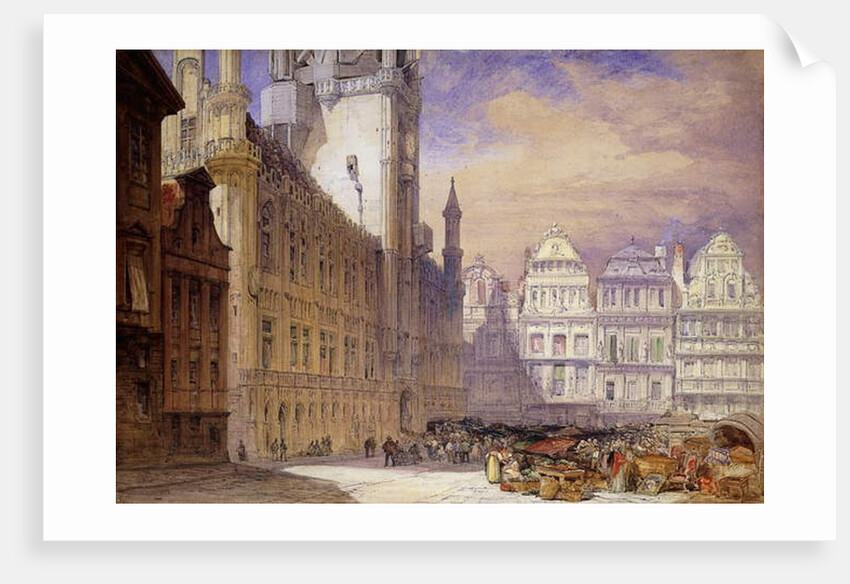 The Hotel de Ville, Brussels, 1856 by William Callow