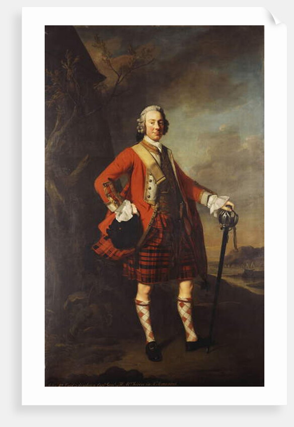 Portrait of John Campbell, 4th Earl of Loudon, in the uniform of his regiment, known as Loudon's Highlanders, 1747 by Allan Ramsay