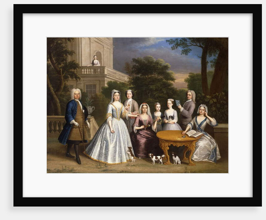Group Portrait of a Family, in the Grounds of a Country House by Benjamin Ferrers