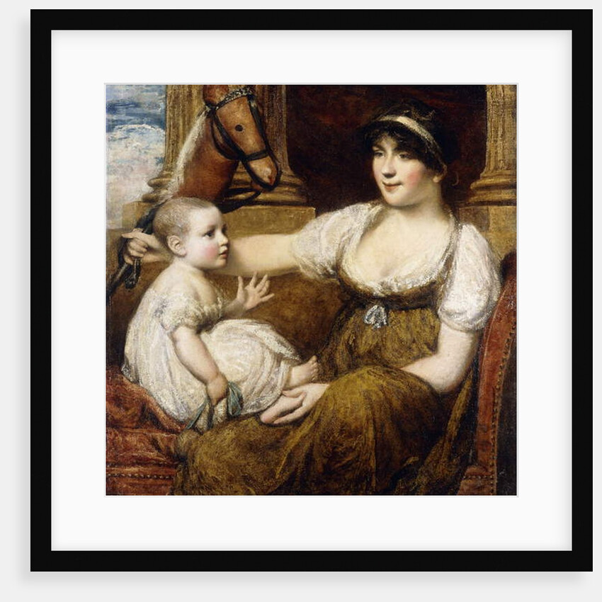 A Mother Holding a Hobbyhorse, Playing with her Child by Daniel Gardner