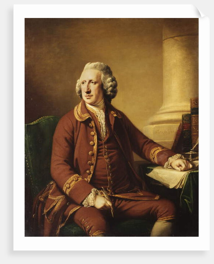 Portrait of Charles Howard, seated in a Brown Suit Trimmed with Gold Braid, 1768 by Francis Cotes