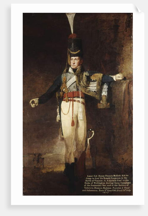 Portrait of Captain, later Lieutenent Colonel, Henry Francis Mellish by Benjamin Marshall