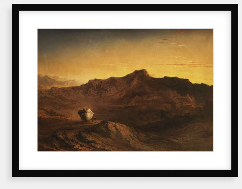 The Flight into Egypt - When He Arose, He Took the Young Child and His Mother by Night, and Departed into Egypt.-Matthew II, 14, 1842 by John Martin