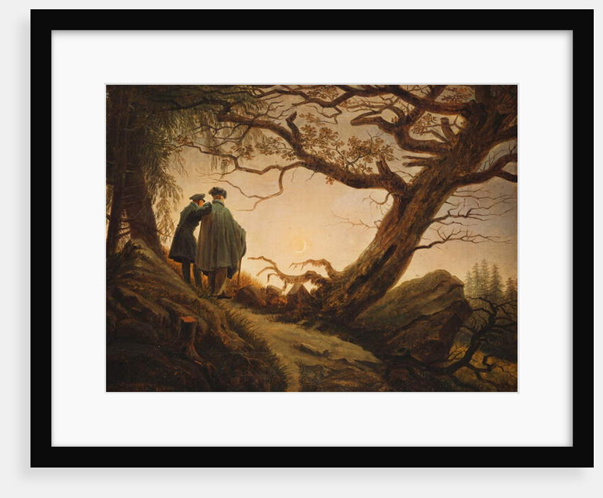 Two Men Contemplating the Moon, 1825-1830 by Caspar David Friedrich
