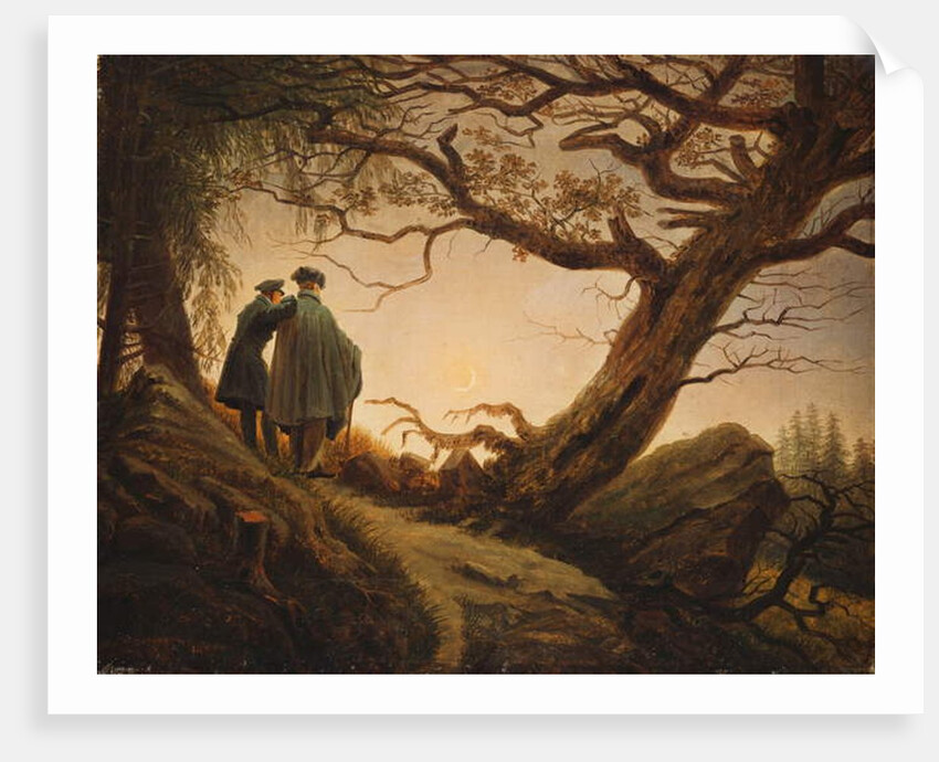 Two Men Contemplating the Moon, 1825-1830 by Caspar David Friedrich
