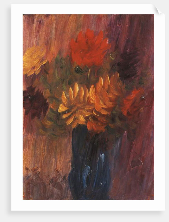 Large Still life: Red and Yellow Dahlia; Grosses Stilleben: Rote und Gelbe Dahlien, 1937 by Alexej von Jawlensky
