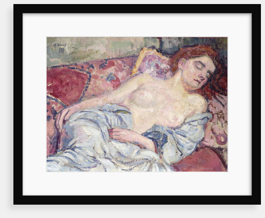 Nude on a Divan; Nu au Divan, 1907 by Theo van Rysselberghe