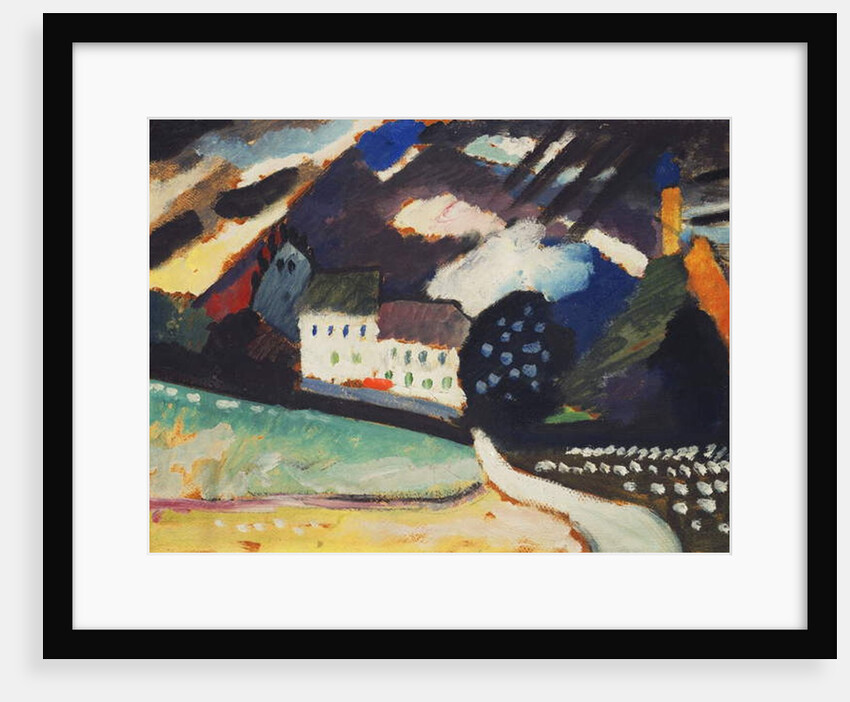 Murnau Castle and the Church II; Murnau, Schloss und Kirche II, 1909 by Wassily Kandinsky