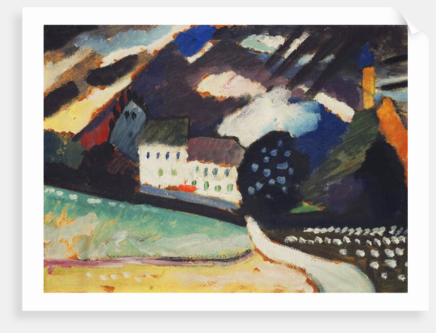 Murnau Castle and the Church II; Murnau, Schloss und Kirche II, 1909 by Wassily Kandinsky