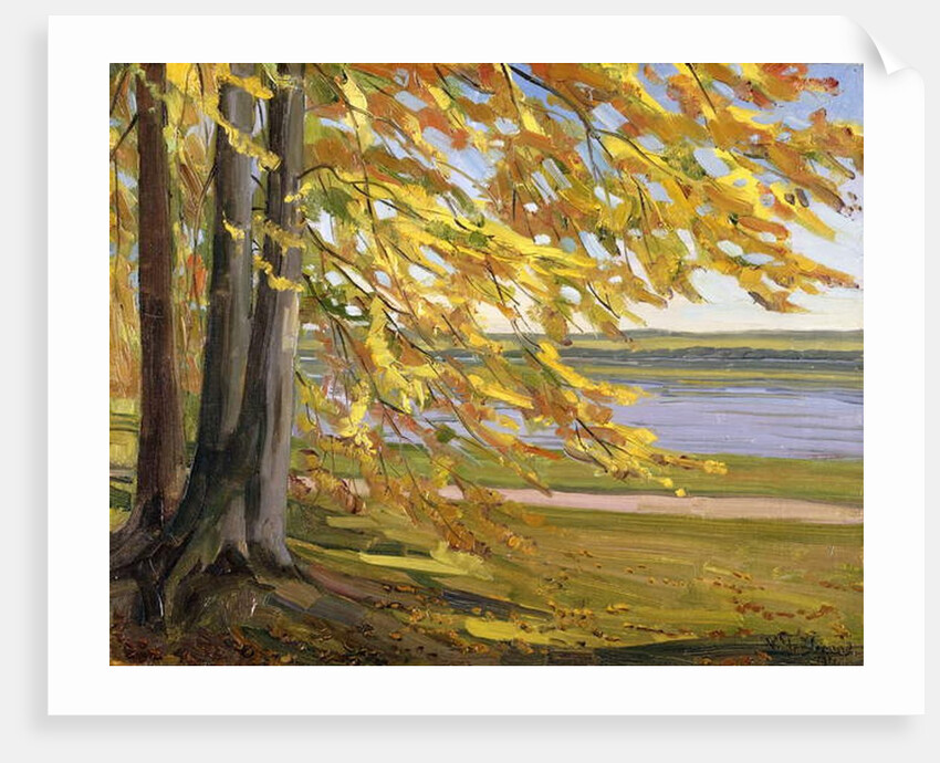 Lake Starnberg; Starnberger See, 1911 by Heinrich Wilhelm Truebner