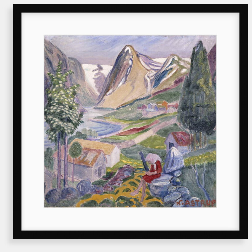 Kari at Sunde; Kari paa Sunde by Nikolai Astrup