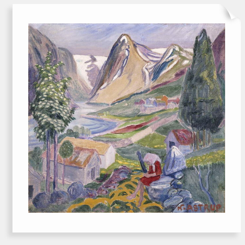 Kari at Sunde; Kari paa Sunde by Nikolai Astrup