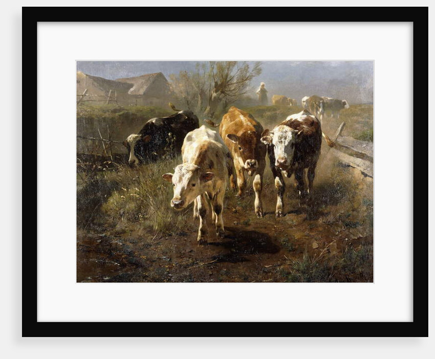 Gang zur Tranke, 1888 by Anton Braith