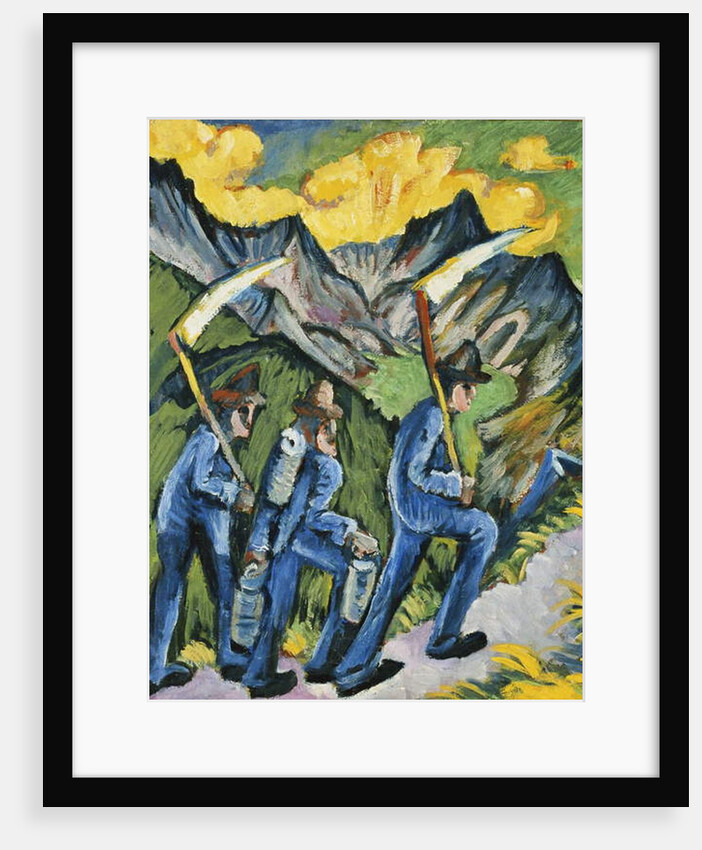 Alpleben, Triptych; Alpleben, Triptychon, 1918 by Ernst Ludwig Kirchner