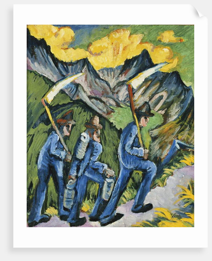 Alpleben, Triptych; Alpleben, Triptychon, 1918 by Ernst Ludwig Kirchner