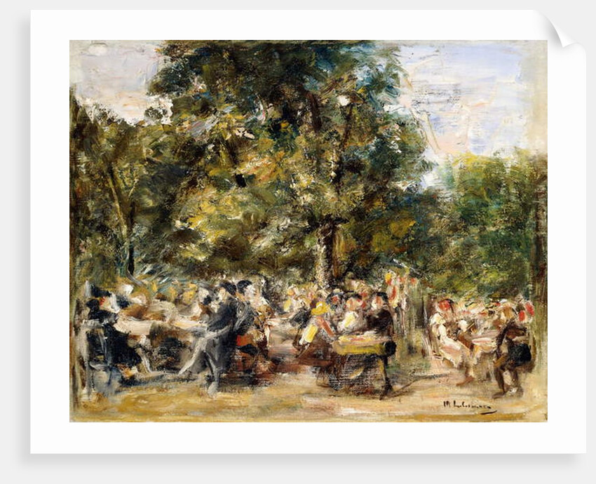A Garden Restaurant on the River Havel; Gartenlokal an der Havel, 1933 by Max Liebermann