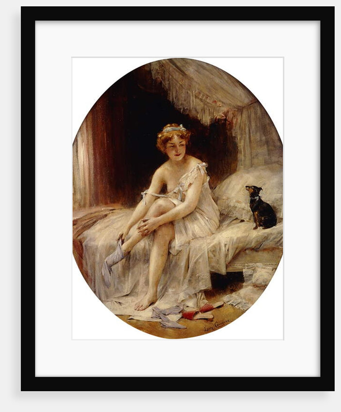 Little Woman putting on her stockings, 19th century by Leon Francois Comerre