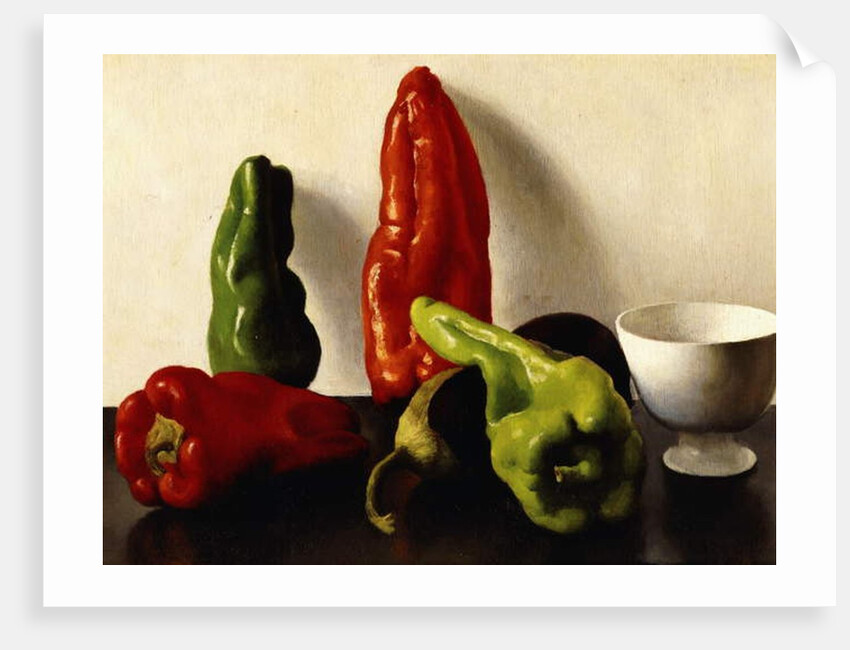 Still Life with Red and Green Peppers, 1924 by Arthur Segal