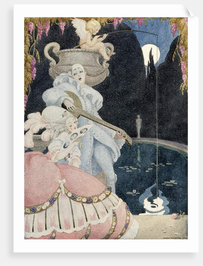 Elegante et Pierrot, 1918 by Gerda Marie Frederike Wegener