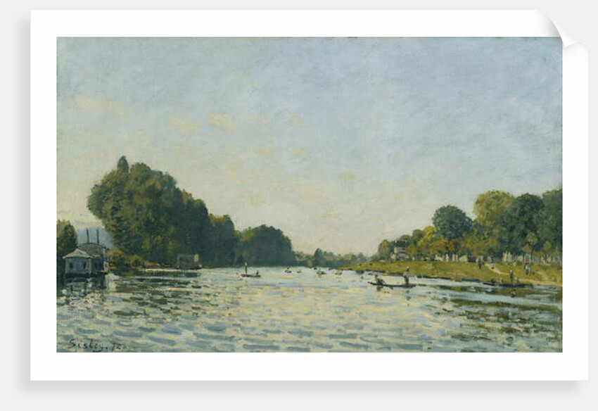 The Seine at Bougival; La Seine a Bougival, 1872 by Alfred Sisley