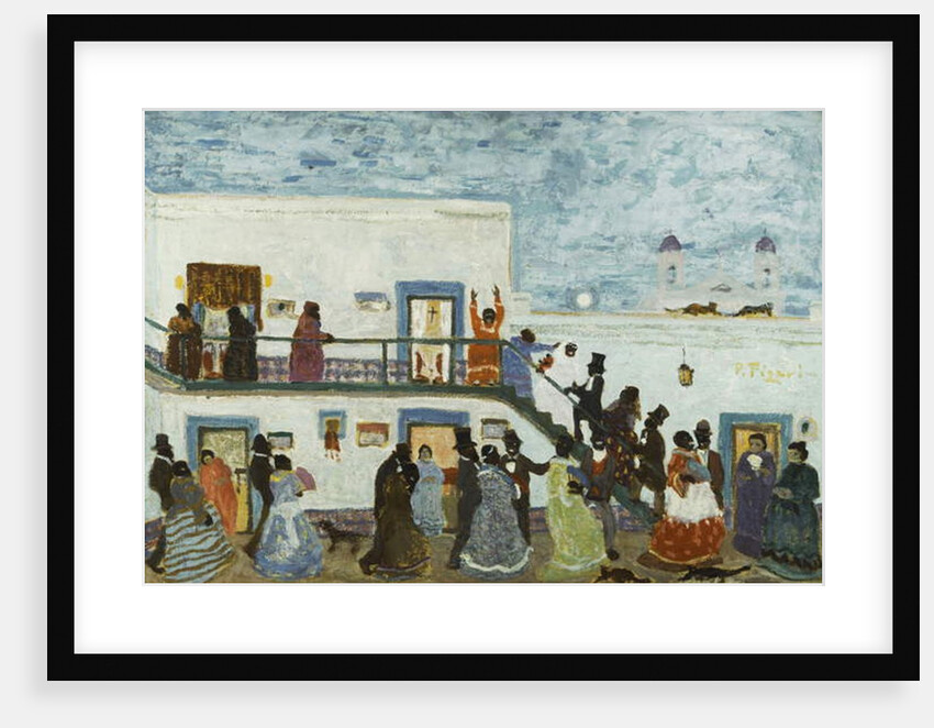 Arriving to Church; Llegando de la Iglesia, by Pedro Figari