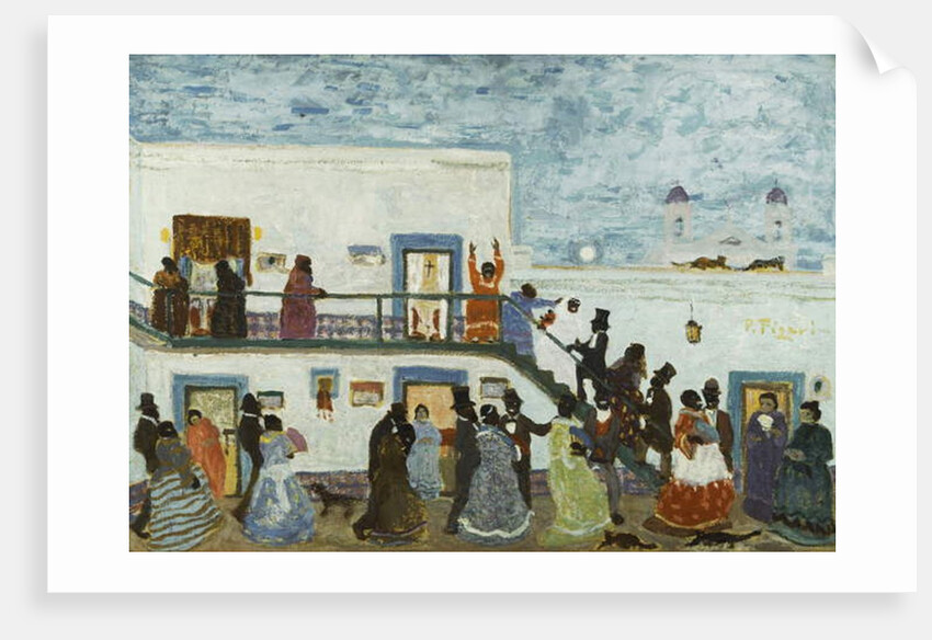 Arriving to Church; Llegando de la Iglesia, by Pedro Figari