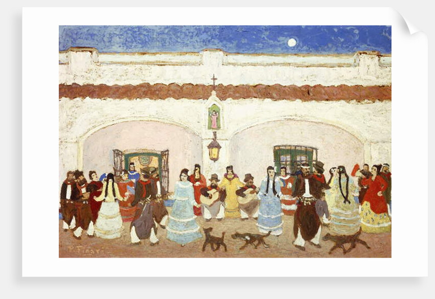 Dancing in the Patio; Baile en el Patio by Pedro Figari