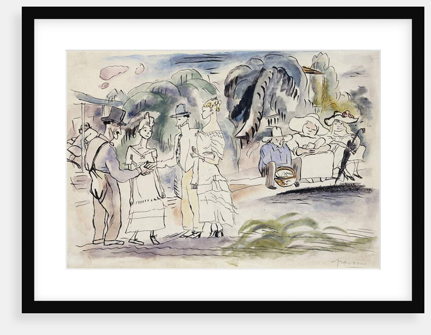 In Florida; En Floride, c.1917 by Jules Pascin