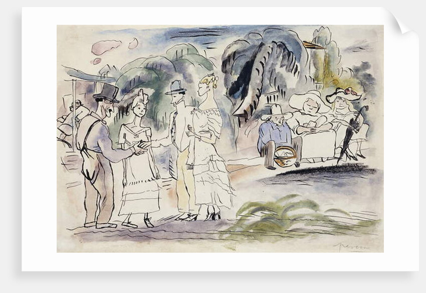 In Florida; En Floride, c.1917 by Jules Pascin