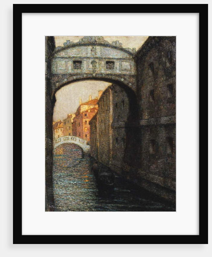 Venice - the Bridge of Sighs; Venise - Le Pont des Soupirs, 1914 by Henri Eugene Augustin Le Sidaner