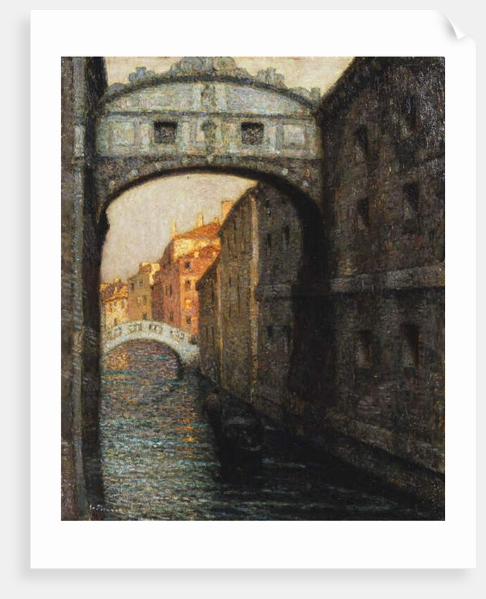 Venice - the Bridge of Sighs; Venise - Le Pont des Soupirs, 1914 by Henri Eugene Augustin Le Sidaner