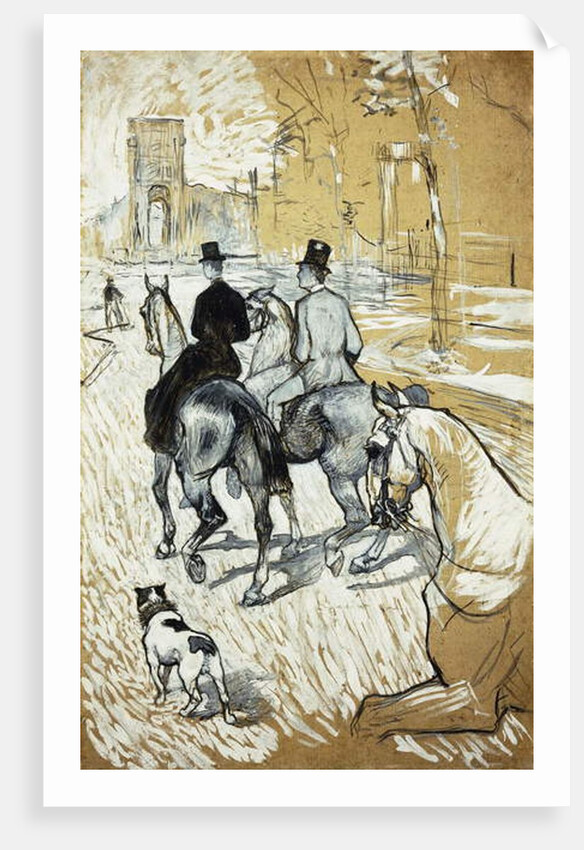 Horse-riders going toward the Bois de Boulogne; Cavaliers se Rendant au Bois de Bologne, 1888 by Henri de Toulouse-Lautrec