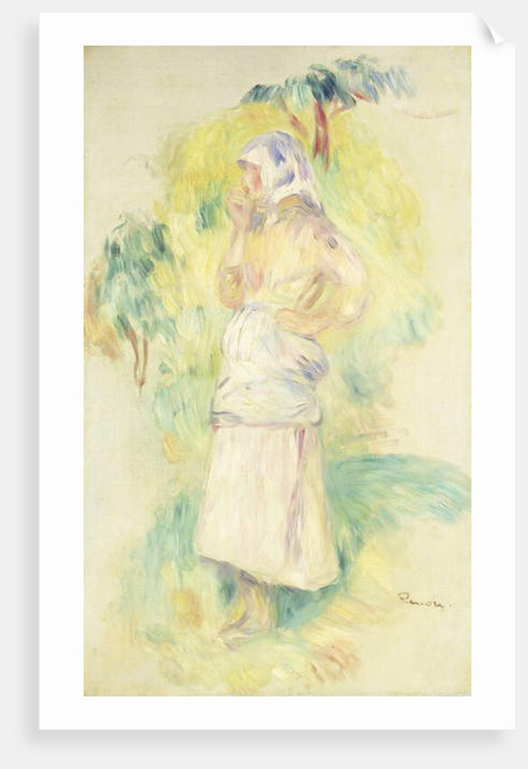 Young Peasant Eating an Apple by Pierre Auguste Renoir