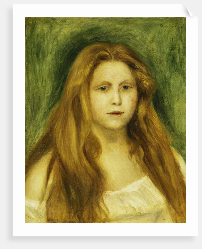 Head of Girl; Tete de Jeune Fille, 1888 by Pierre Auguste Renoir