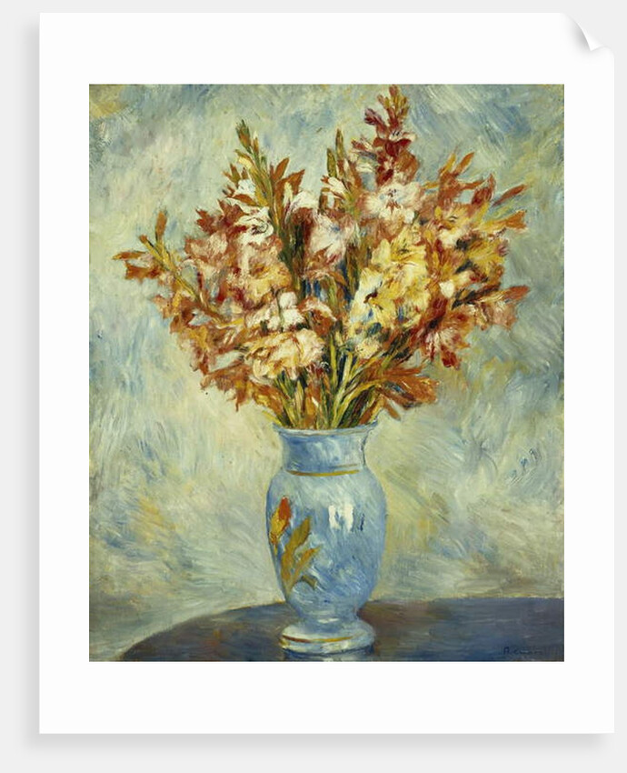 Gladioli in Blue Vase; Glaieuls au Vase Bleu, 1884 by Pierre Auguste Renoir