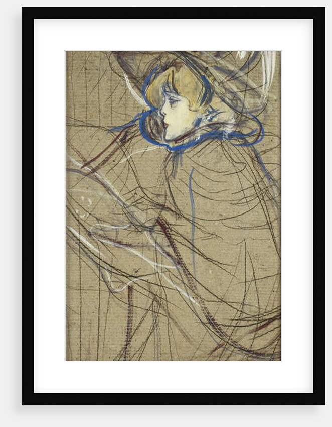 Profile of Woman: Jane Avril; Profil de Femme: Jane Avril, 1893 by Henri de Toulouse-Lautrec